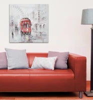 Dipinto Su Tela Tram -B- Cm 80X3X80