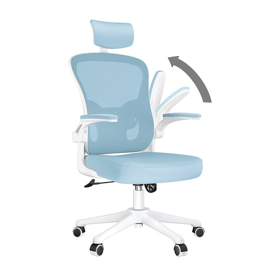 Sedia ufficio ergonomica - RATTANTREE  - Sedie da scrivania con Supporto Lombare e Poggiatesta Regolabile - blu