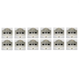 Presa schuko bivalente standard tedesco italiano serie gewiss gw20246 pezzi 12
