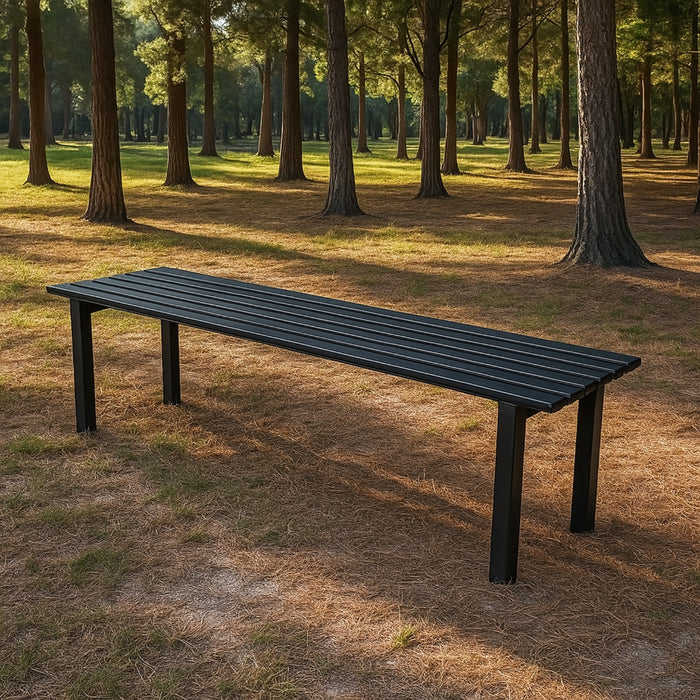 Panca da giardino modello roma in acciaio lunghezza 160 cm