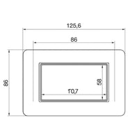 Vimar eikon round placca in metallo bianco antico elegante *** numero posti 4 posti, confezione 1