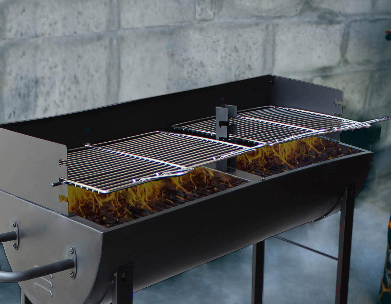 Barbecue A Carbonella Acciaio Verniciato Nero 100X47X94 H Cm