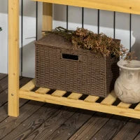 Tavola da trapianto con ripiani scorrevoli lavandino 2 ripiani legno di abete 92 x 45 x 120 cm