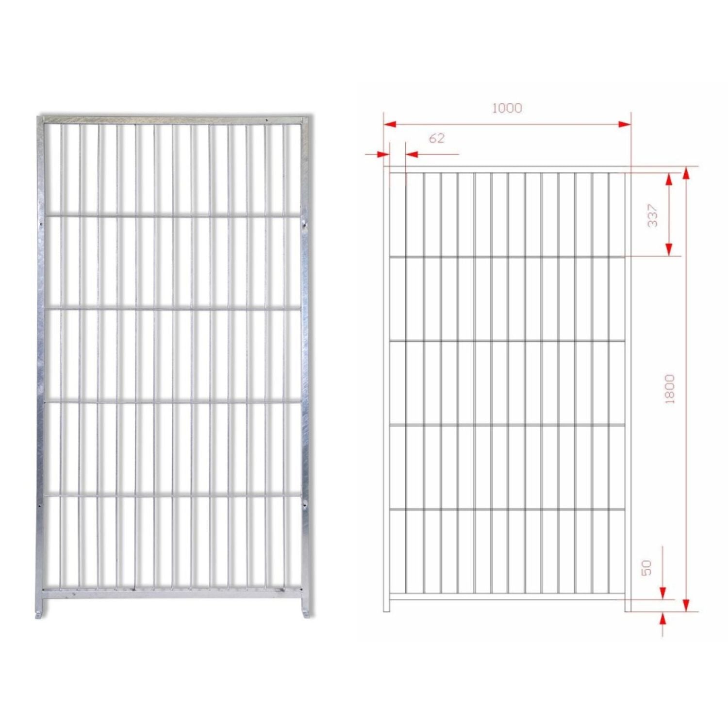 Box per cani da esterno coperto e retro in legno zincatura elettrolitica da 200x300xh180 cm