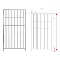 Box per cani da esterno coperto e retro in legno zincatura elettrolitica da 200x300xh180 cm