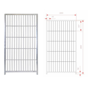 Box per cani da esterno coperto e retro in legno zincatura elettrolitica da 200x300xh180 cm