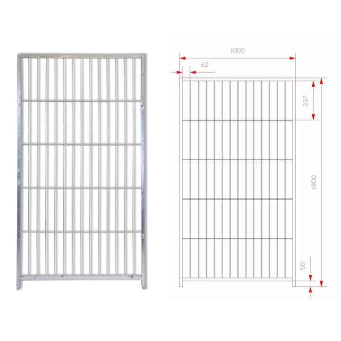 Box per cani da esterno coperto e retro in legno zincatura elettrolitica da 200x300xh180 cm