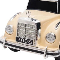 Macchina Elettrica per Bambini 18-48 Mesi Licenza Mercedes-Benz con Musica, Beige