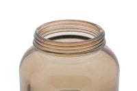 Barattolo Low con Coperchio Vetro Riciclato Fumo Cm Ø 13X13 (Made In Spain)
