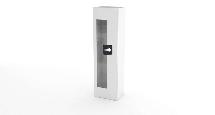 Mobile Vetrina DAIQUIRI L 45 x H 162 x P 34 cm bianco lucido