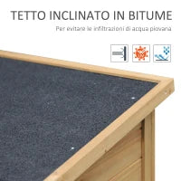 Casetta da Giardino in Legno di Abete con Tetto in Bitume Impermeabile, 87x46.5x96.5cm