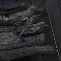 Braciere da Giardino con Coperchio Parascintille e Griglia per Barbecue in Metallo 76x76x47cm Nero