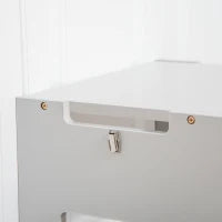 Scala Montessori 3 in 1 per Bambini con 1 Lavagna e Bordi Alti di Sicurezza, in Legno, 42x44x86 cm, Grigio