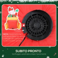 Babbo Natale Gonfiabile con Slitta e Renne da 2.4m con 6 Luci LED e Gonfiatore per Esterni e Interni