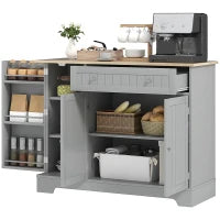 Buffet cucina, mobile cucina con 2 armadi, cassetto, ripiani a portata di mano ed ripiano regolabile, 105x40x83cm, grigio