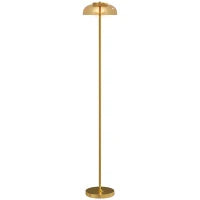 Lampada da terra LED 3000K con interruttore a pedale, ottone, 25 x 25 x 134 cm