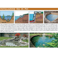 Telo per laghetto rinforzato in pvc verde 3,00 x 4,00 metri