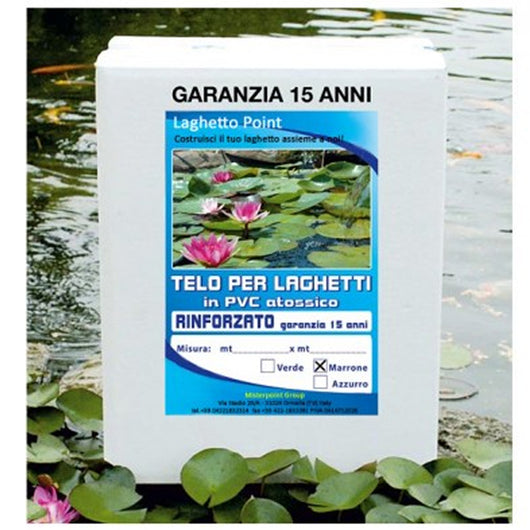 Telo per laghetto rinforzato in pvc verde 6,00 x 8,00 metri