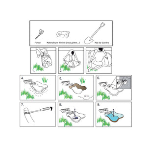 Telo per laghetto nero in pvc metri 4,00 x 6,00 mt