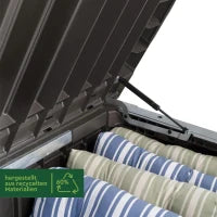 Baule da Giardino Rockwood, 570L, Effetto Legno, Marrone, 155x72,4x64,4H cm