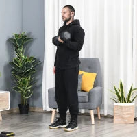 Manubrio 15 kg Esagonale con Impugnatura Antiscivolo, in Acciaio e Gomma, Ø15.5 x 33.6 cm, Nero