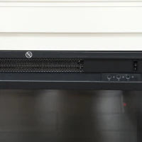 Camino Elettrico con Fiamma a 12 Colori e 5 Luminosità, Telecomando e Timer, 98x25x80 cm, Bianco e Nero