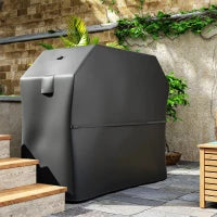Copertura per Barbecue Impermeabile in Tessuto Oxford 600D UPF30+ e Antivento, 147x61x122 cm, Nero