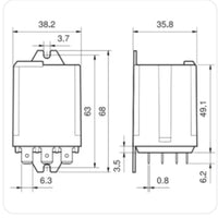 Finder relè di potenza 2 contatti 16a faston25 per controllo industriale