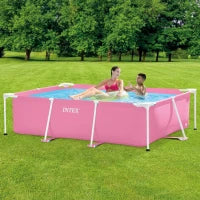28266NP - Piscina Frame Rettangolare Rosa 220X150X60 Cm