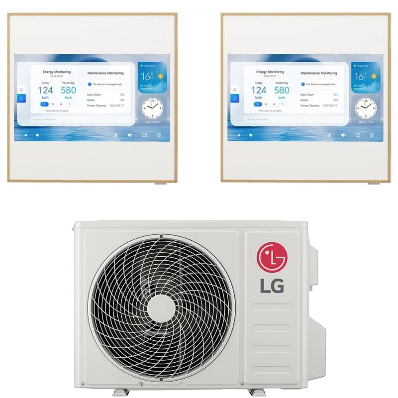 Condizionatore LG Dual Split Inverter ARTCOOL GALLERY LCD 9+12 con MU2R17 R-32 Wi-Fi integrato