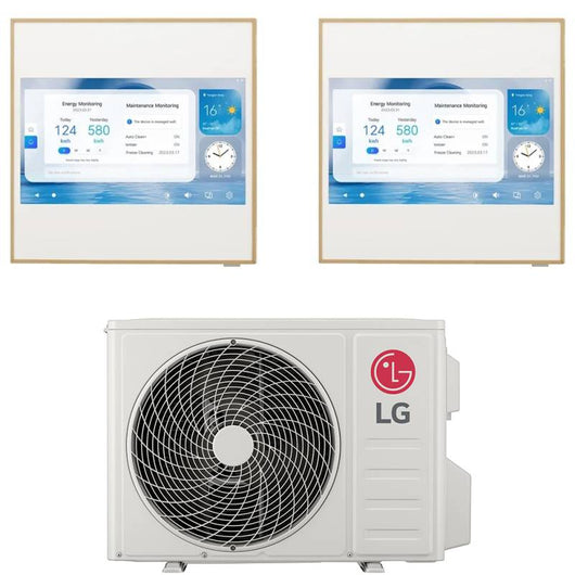 Condizionatore LG Dual Split Inverter ARTCOOL GALLERY LCD 9+12 con MU2R17 R-32 Wi-Fi integrato