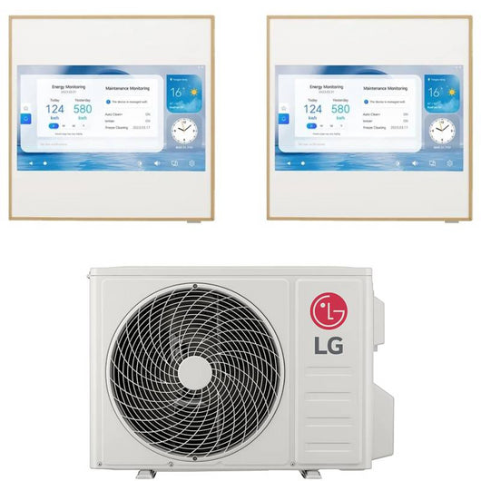 Condizionatore LG Dual Split Inverter ARTCOOL GALLERY LCD 9+9 con MU3R19 R-32 Wi-Fi integrato