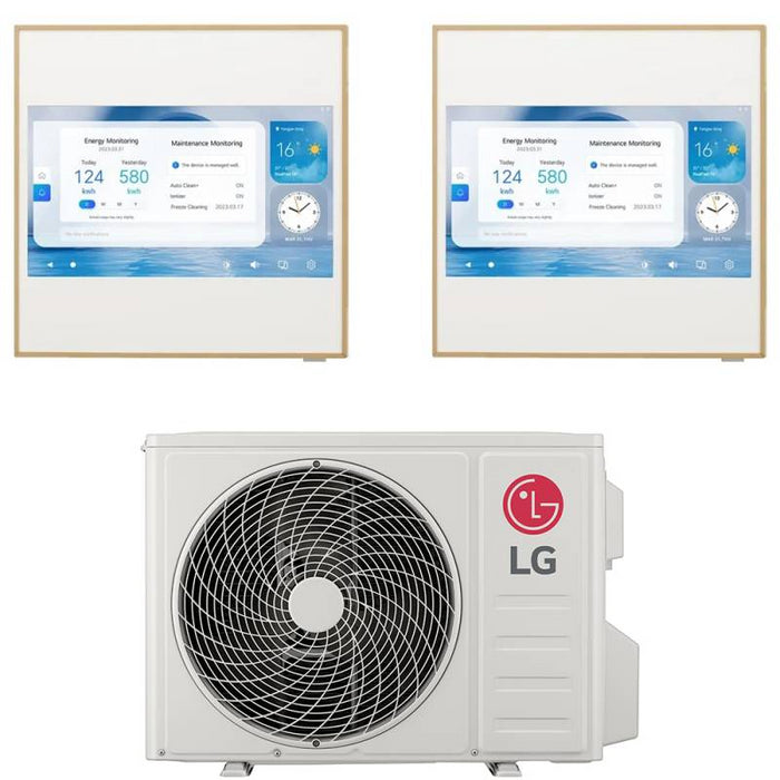 Condizionatore LG Dual Split Inverter ARTCOOL GALLERY LCD 9+9 con MU3R19 R-32 Wi-Fi integrato