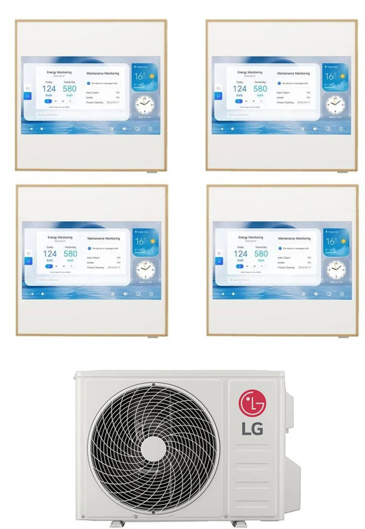 Condizionatore LG Quadri Split Inverter ARTCOOL GALLERY LCD 9+9+12+12 con MU4R27 R-32 Wi-Fi integrato