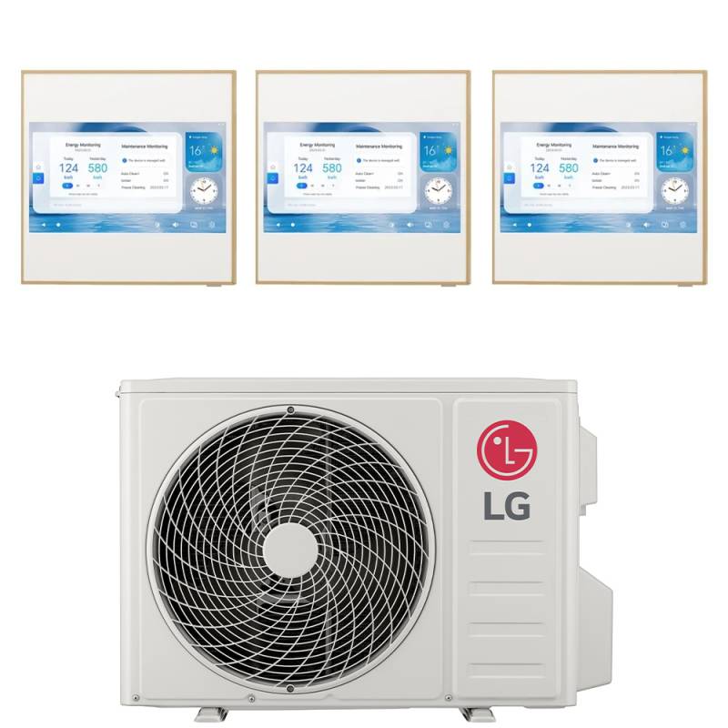 Condizionatore LG Dual Split Inverter ARTCOOL GALLERY LCD 9+9+12 con MU3R21 R-32 Wi-Fi integrato