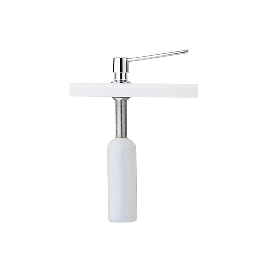 Inda - Dispenser sapone ad incasso per top mobile bianco/cromo lucido 0,75 Lt