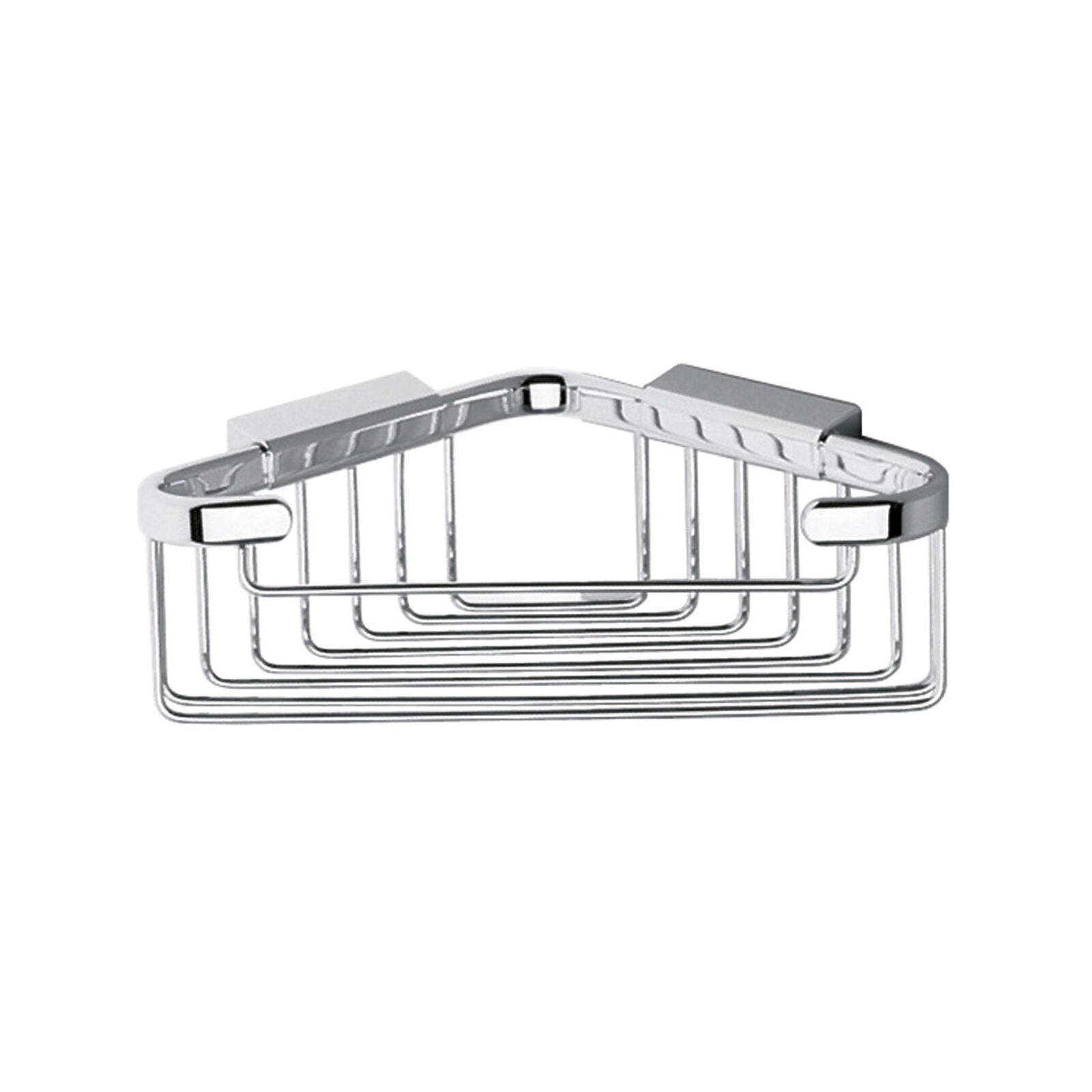 Inda - Cestino portaoggetti doccia L.17 H.7 cm angolare in ottone cromato