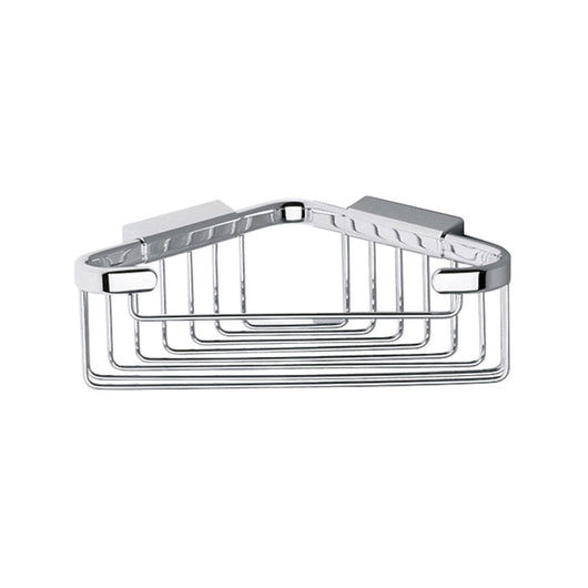 Inda - Cestino portaoggetti doccia L.17 H.7 cm angolare in ottone cromato