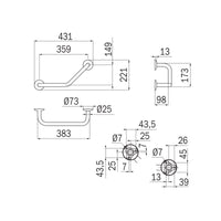 Inda - Maniglione di sicurezza cromo lucido L.43 cm