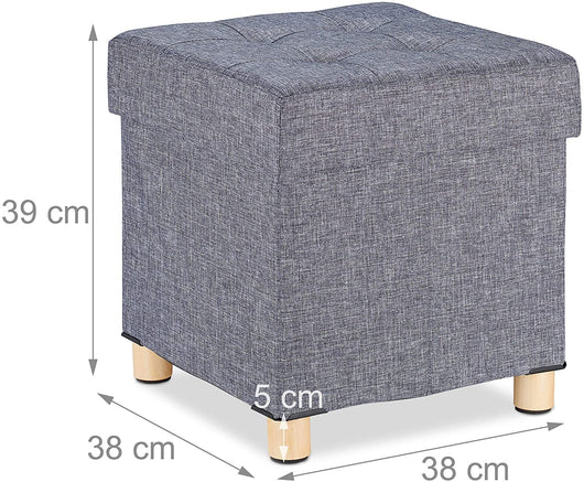 Sgabello ottomano con vano contenitore grigio 13_0002754