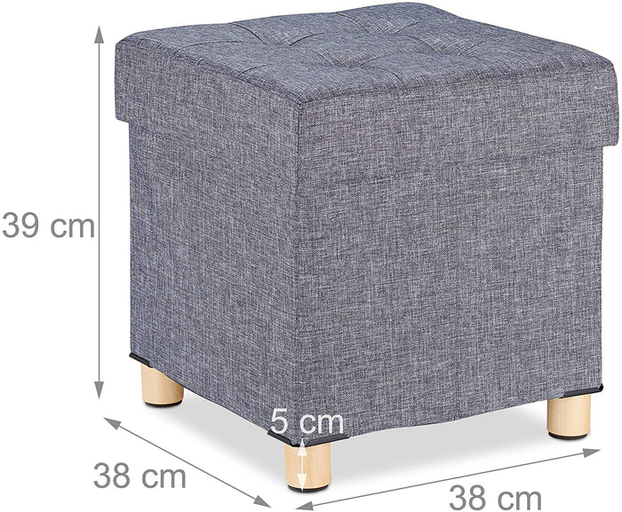 Sgabello ottomano con vano contenitore grigio 13_0002754