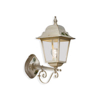 Applique Da Esterno Classica Gorizia Metallo Ceramica Bianco 1 Luce E27