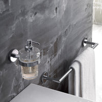 Inda - Dispenser sapone a parete Gealuna cromo lucido/trasparente 250 ml