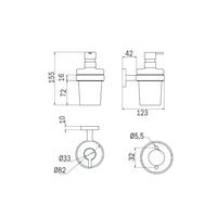 Inda - Dispenser sapone a parete Gealuna cromo lucido/trasparente 250 ml