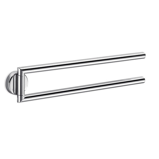 Inda - Porta asciugamani doppio a snodo Gealuna in acciaio cromato L.36,5 cm