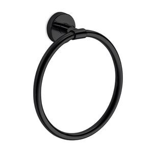 Inda - Porta asciugamani ad anello Gealuna in acciaio nero