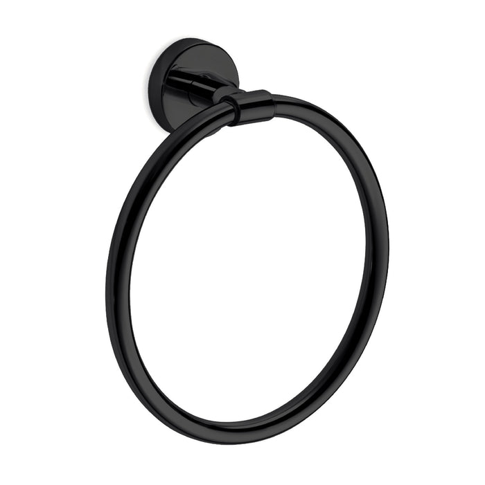 Inda - Porta asciugamani ad anello Gealuna in acciaio nero