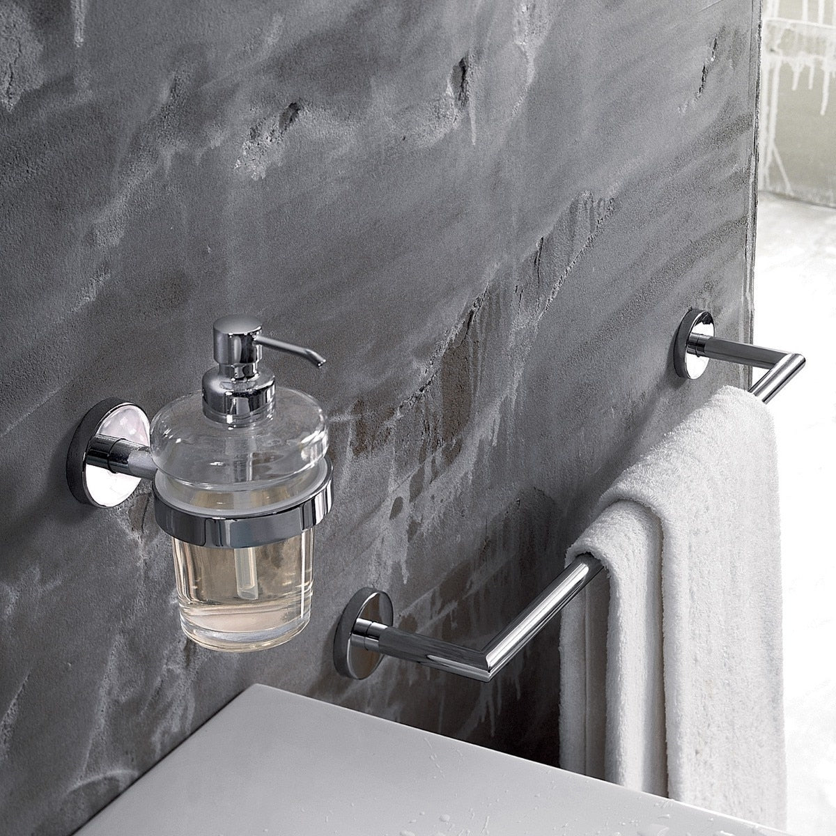 Inda - Porta asciugamani Gealuna in acciaio cromato L.85 cm