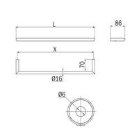Inda - Porta asciugamani Gealuna in acciaio spazzolato L.85 cm