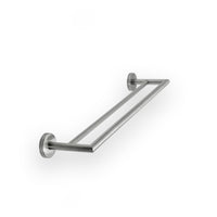 Inda - Porta asciugamani doppio Gealuna L.65 cm in acciaio spazzolato